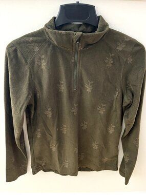 Killtec Quarter Zip Pullover Polyester Olive Green Jacket Size 10